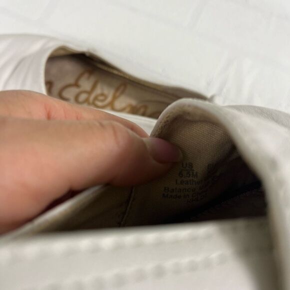 Sam Edelman Womens Espadrille Size 6.5 White Leather Slip on - Picture 10 of 15